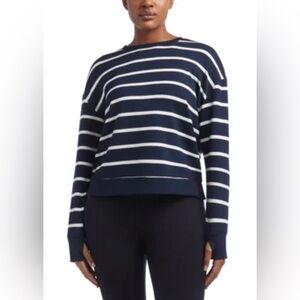 Danskin Pullover Striped Long Sleeve Shirt Size Medium NWOT